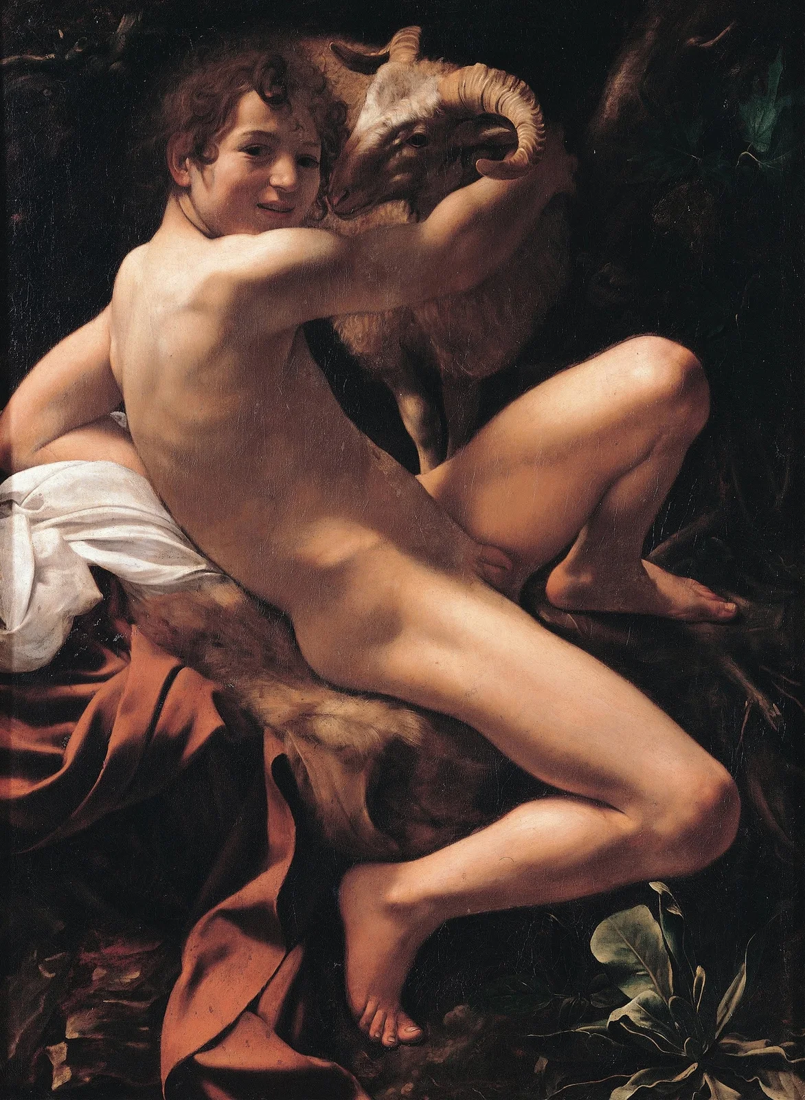 Saint John the Baptist, 1602 av Caravaggio