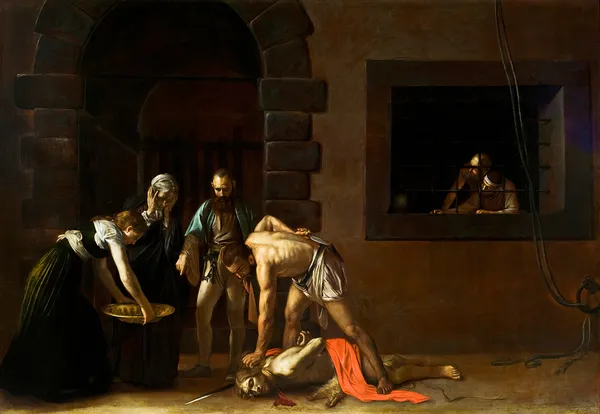 The beheading of St. John the Baptist av Caravaggio