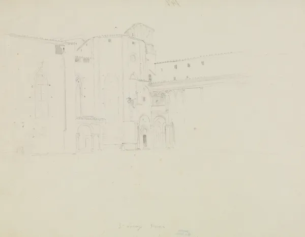 Ansicht vom Dom S. Lorenzo in Perugia av Carl Blechen