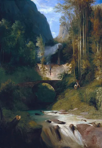 Gorge near Amalfi av Carl Blechen