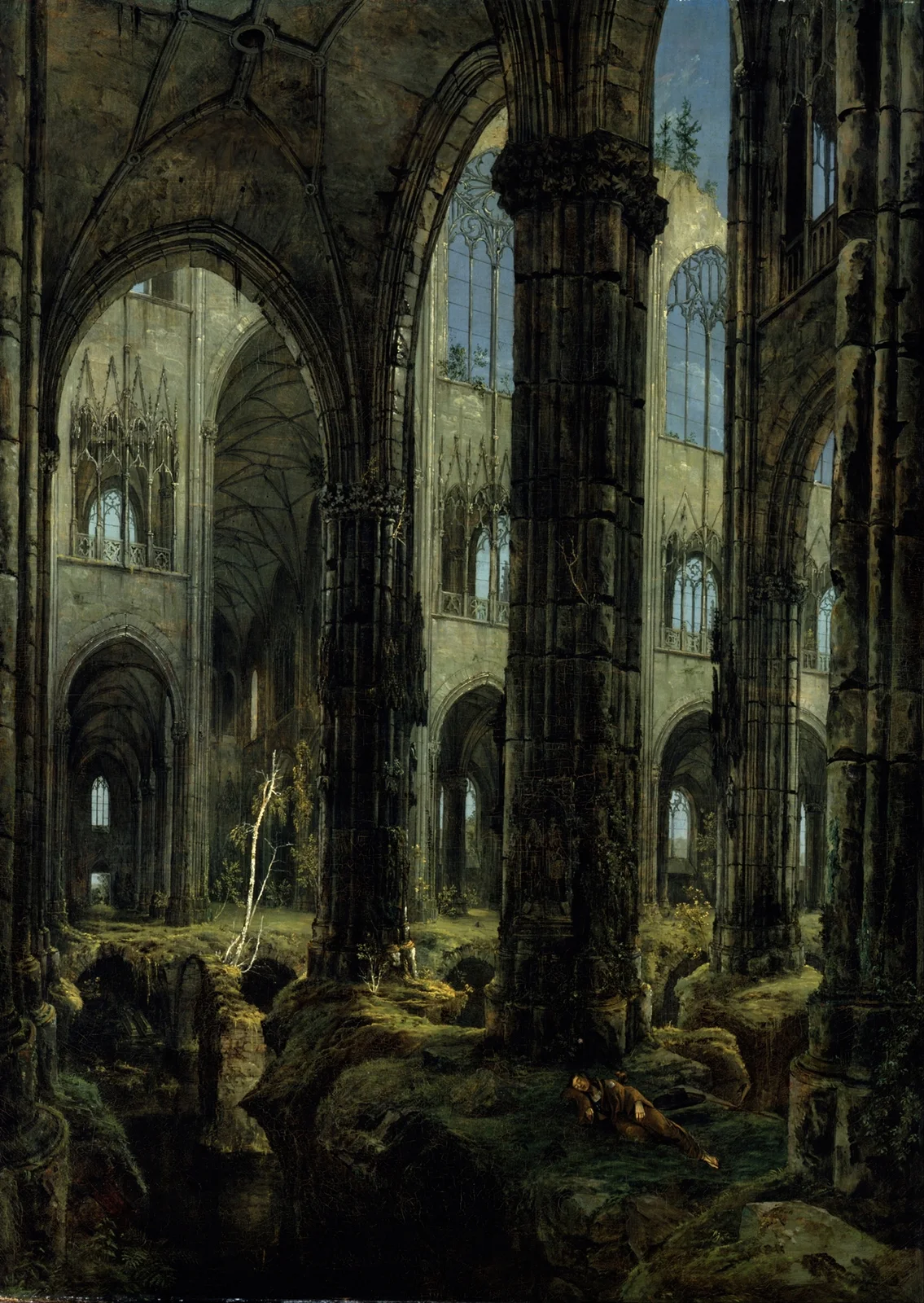 Gothic Church Ruins av Carl Blechen