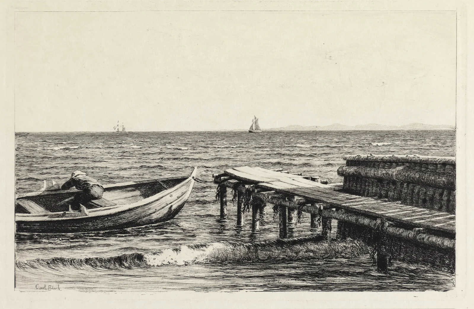 Båden ved broen av Carl Bloch