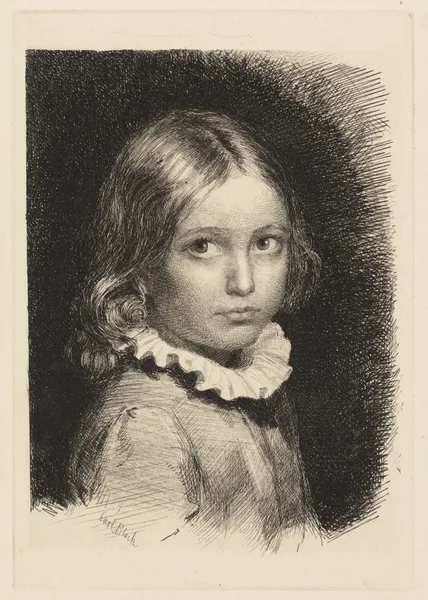 Child portrait of Clara Emilie Rose Bloch av Carl Bloch