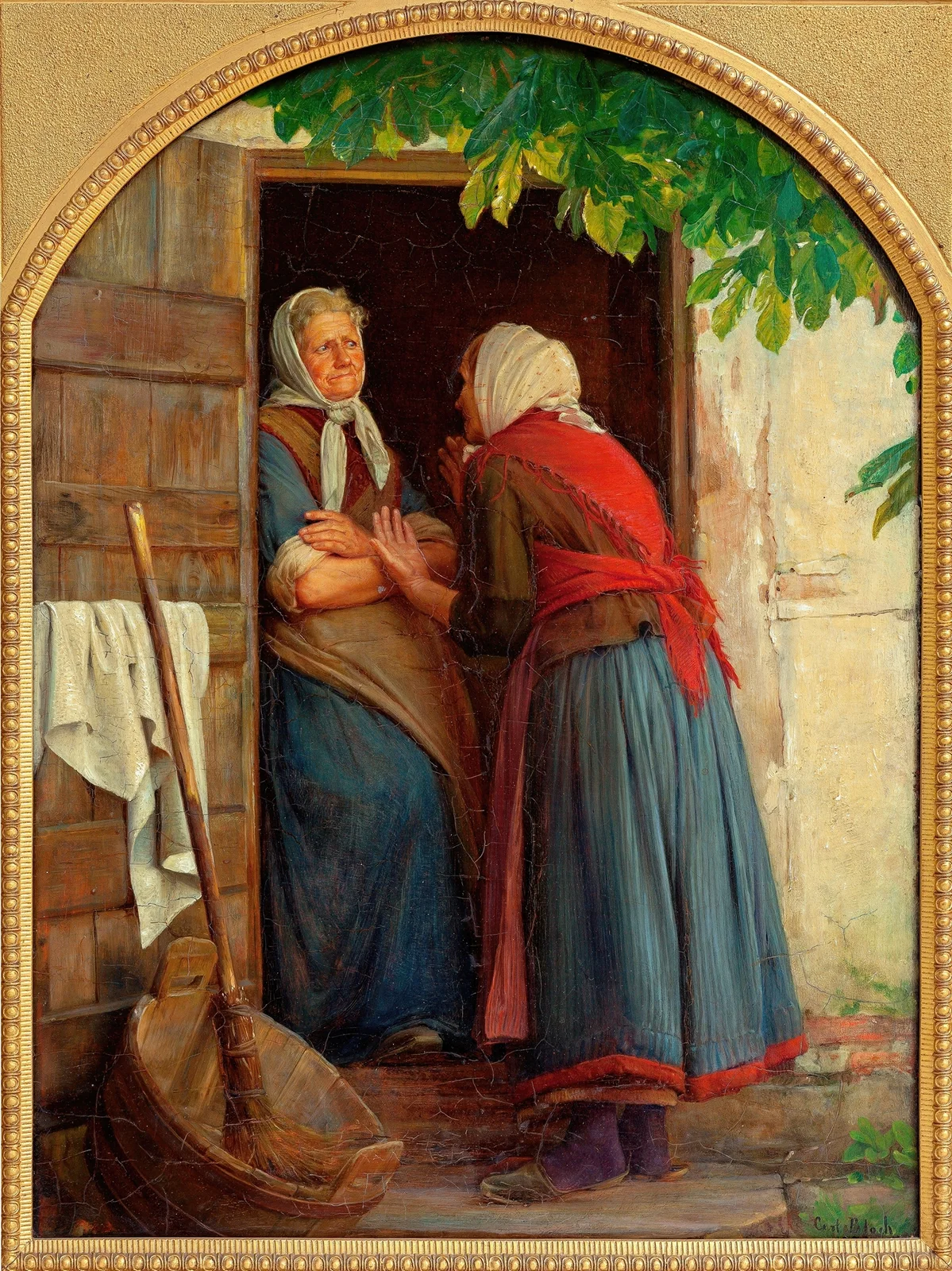 Two women talking av Carl Bloch