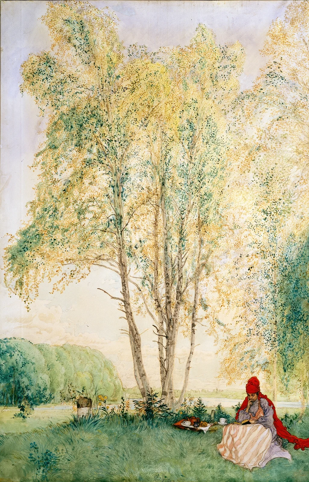 Beneath the Birches av Carl Larsson