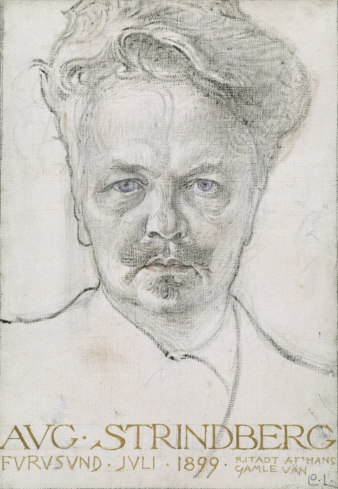 Författaren August Strindberg av Carl Larsson