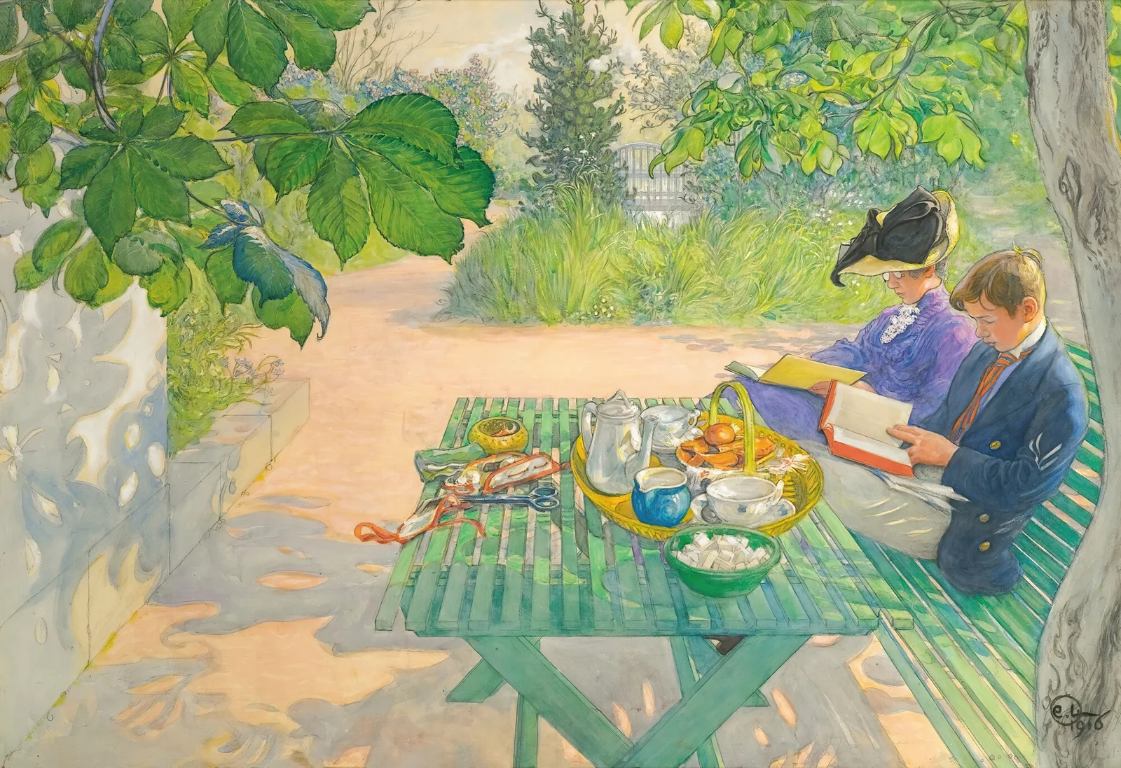 Holiday Reading av Carl Larsson