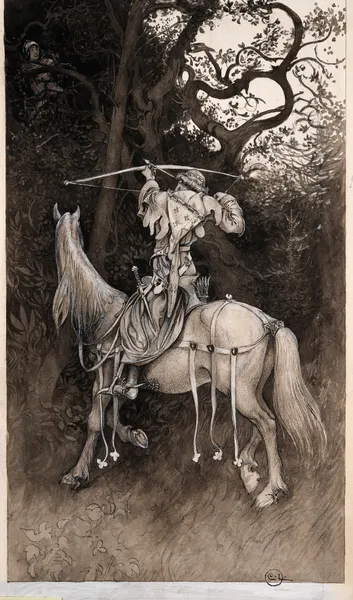 Illustration till Singoalla, 1894 – nr 3 av Carl Larsson