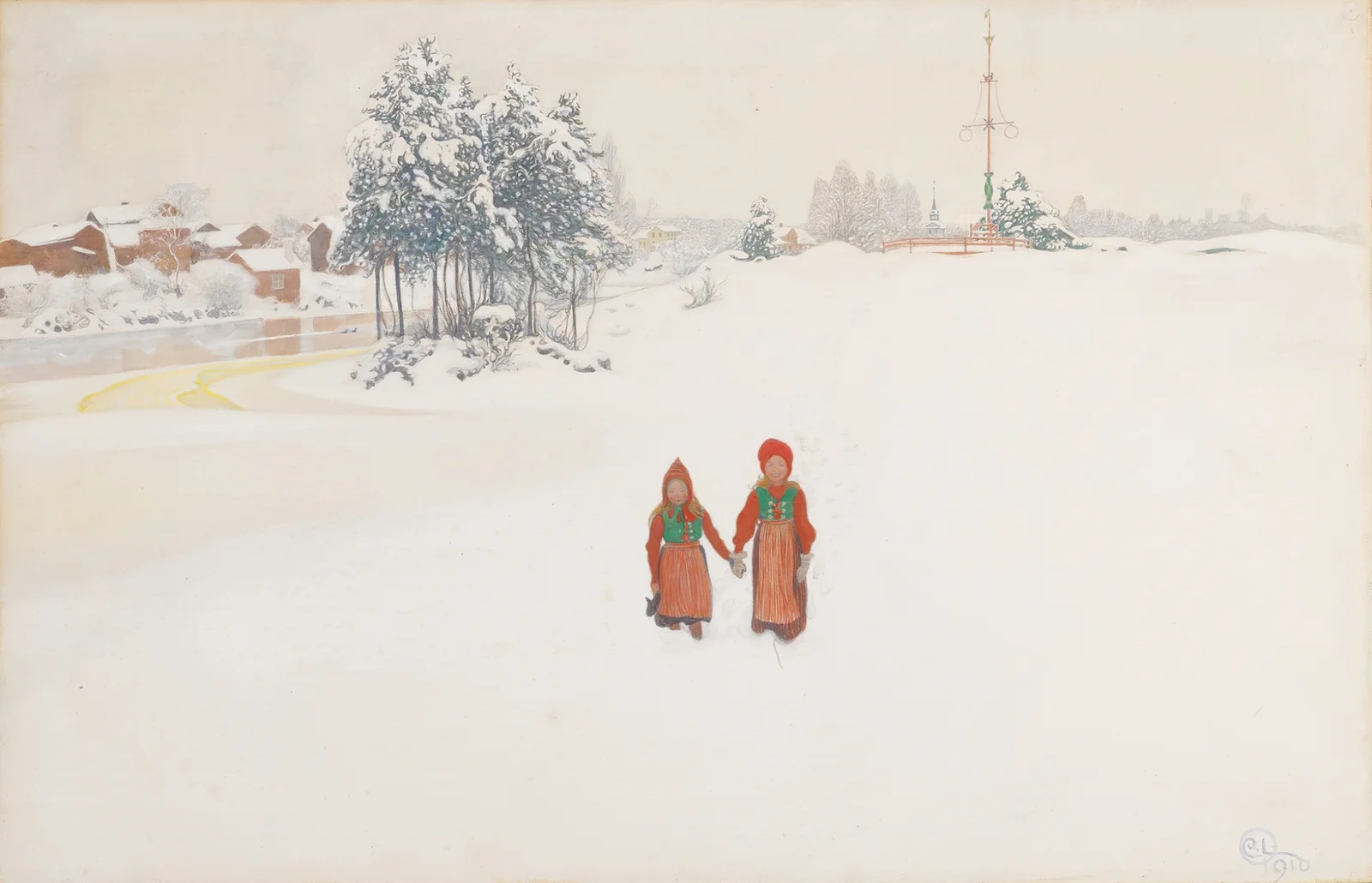 I snön av Carl Larsson