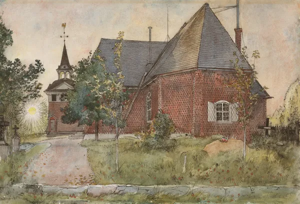 Gamla Sundborns kyrka av Carl Larsson