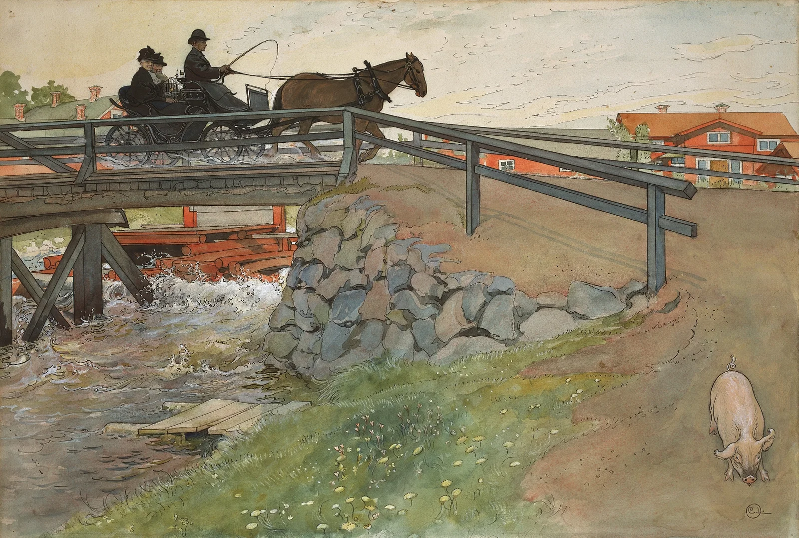The Bridge av Carl Larsson