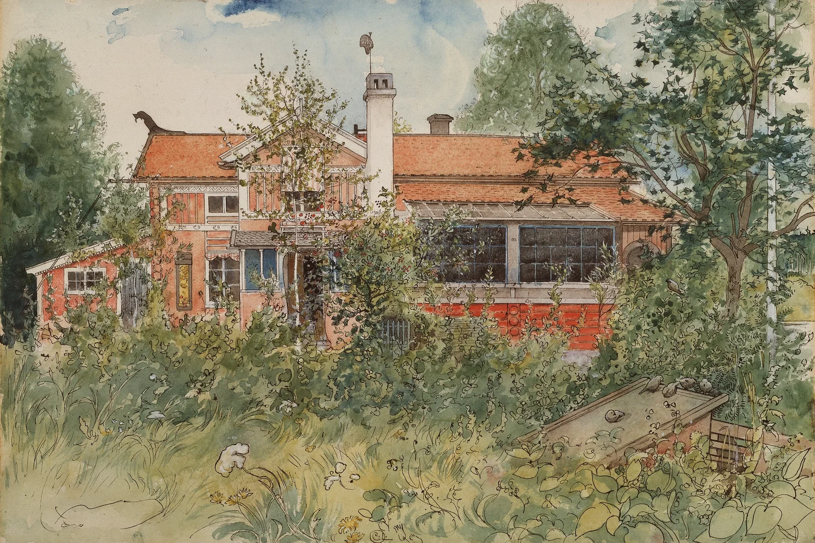 The Cottage av Carl Larsson