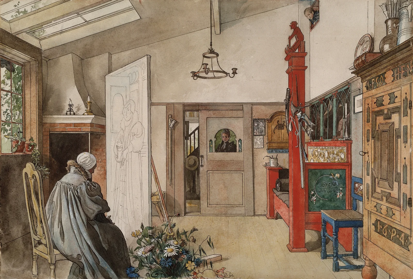 The Studio av Carl Larsson
