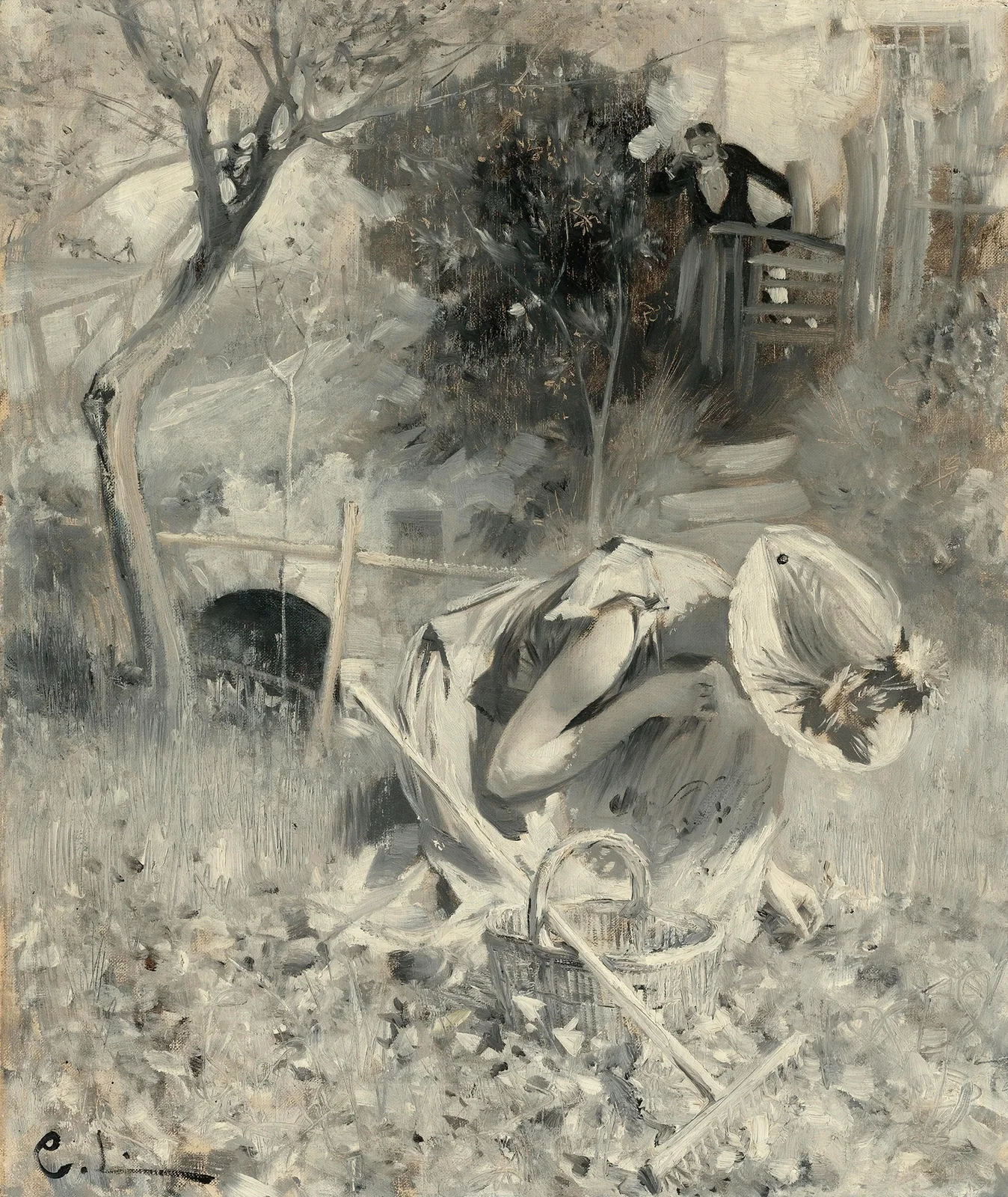 Trädgårdsidyll (Garden Idyll) av Carl Larsson