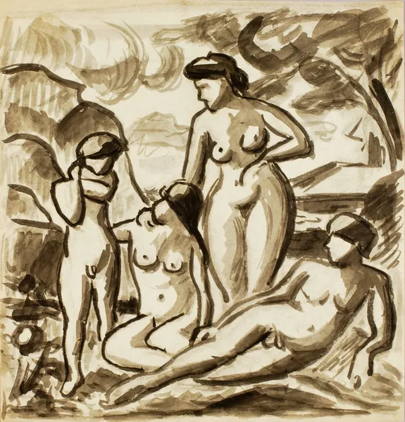 Group of Nudes av Carl Newman