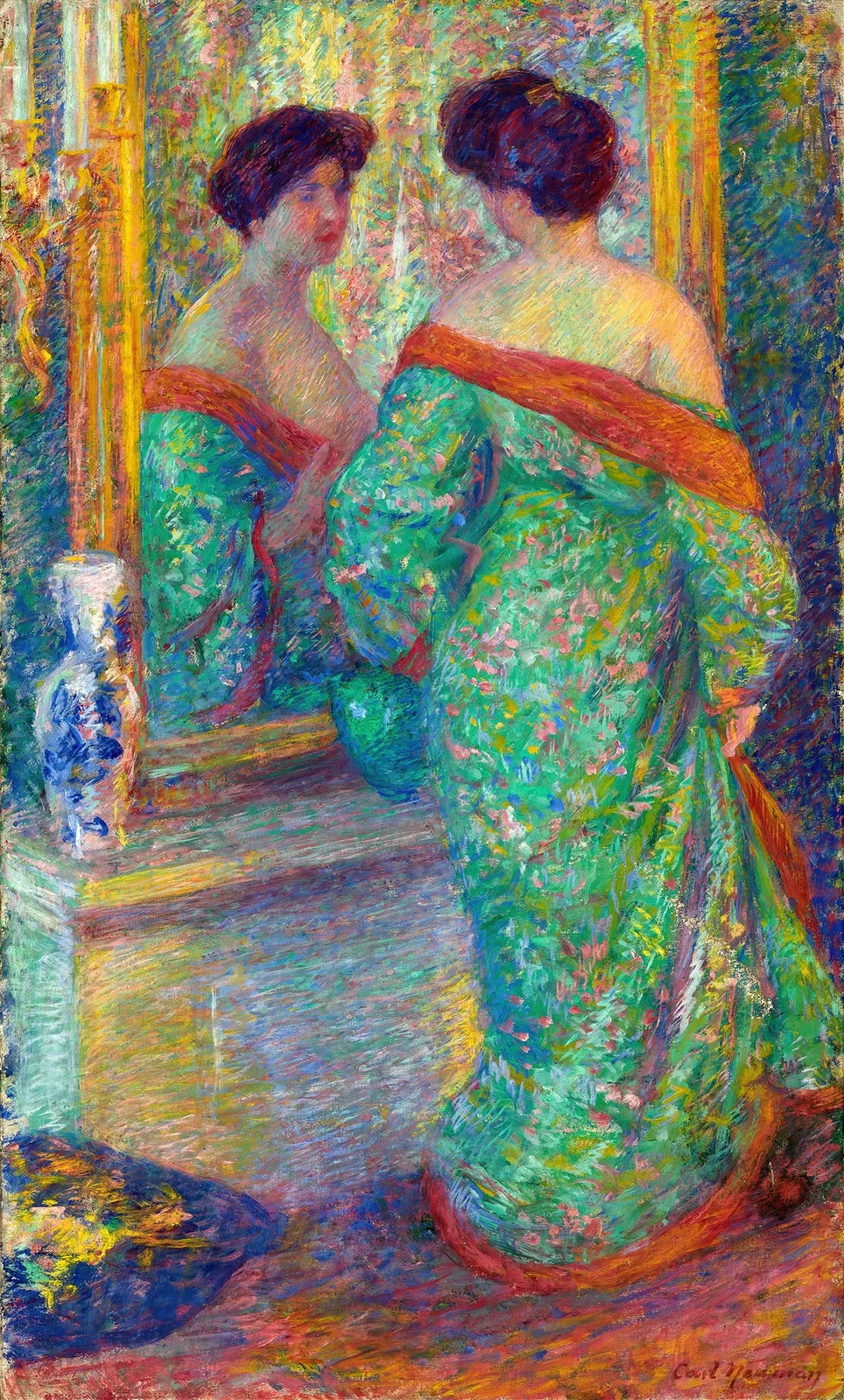 Lady Reflected in Mirror av Carl Newman