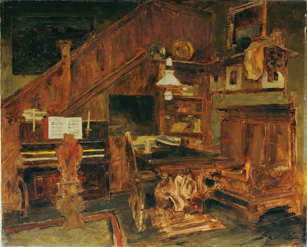 Atelier des Künstlers in Venedig av Carl Schuch