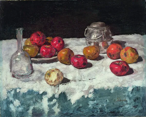 Still Life with Apples av Carl Schuch