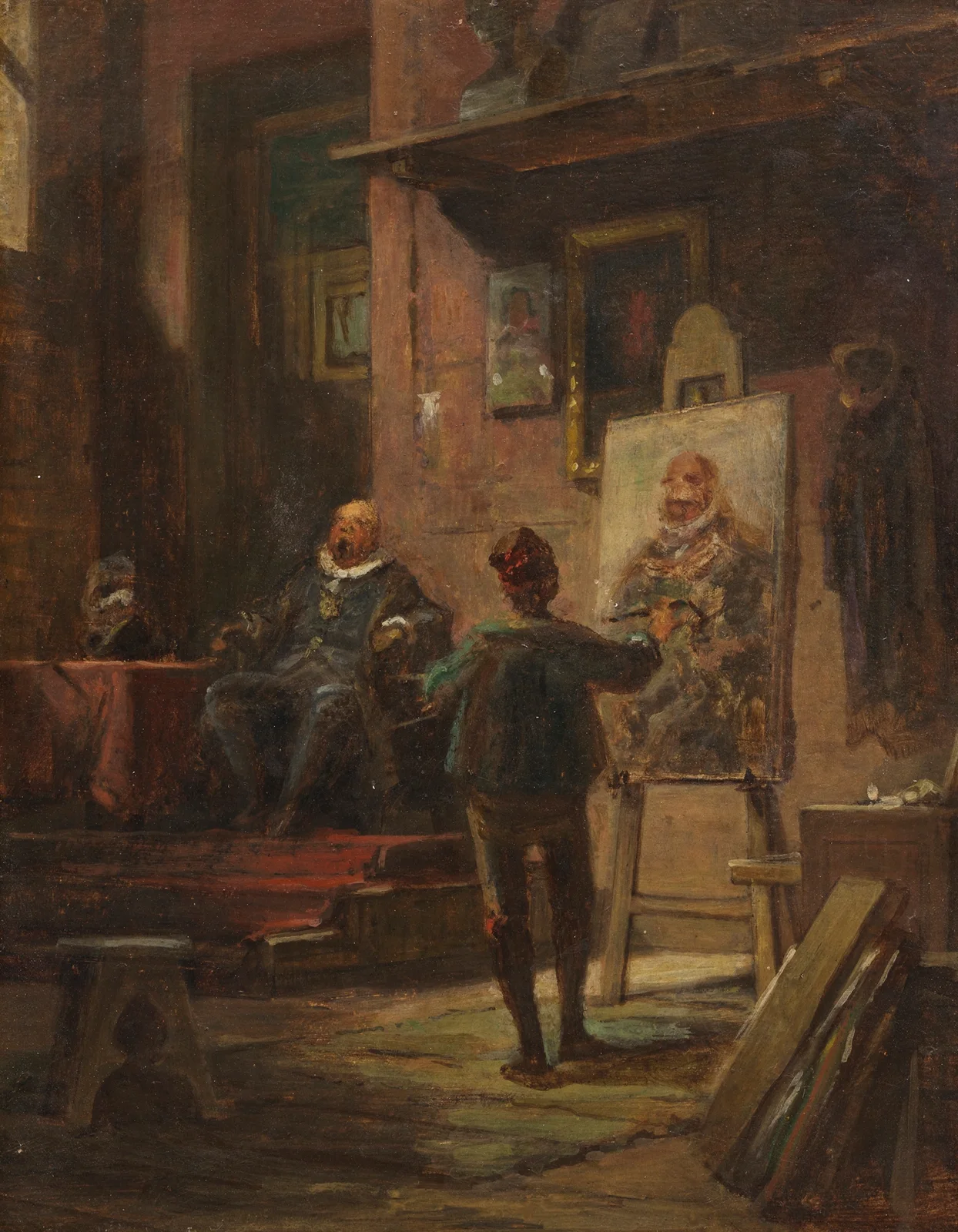 Der Maler im Atelier av Carl Spitzweg