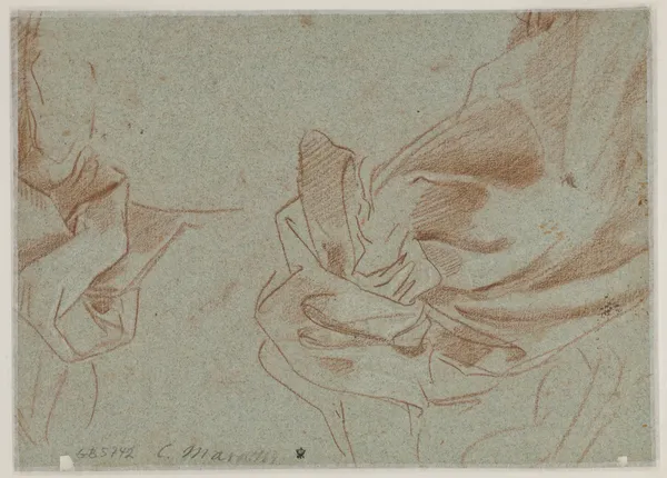 Draperistudier av Carlo Maratti