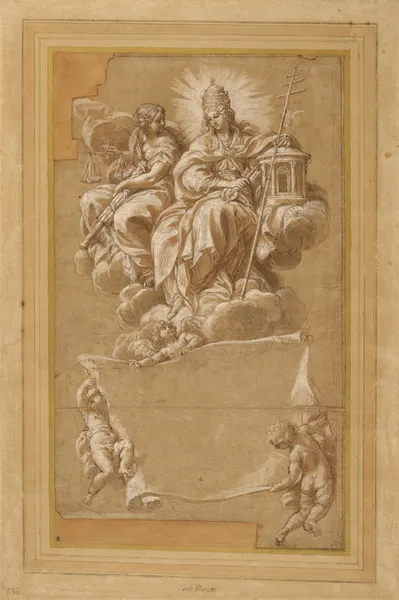 Faith and Justice Enthroned av Carlo Maratti