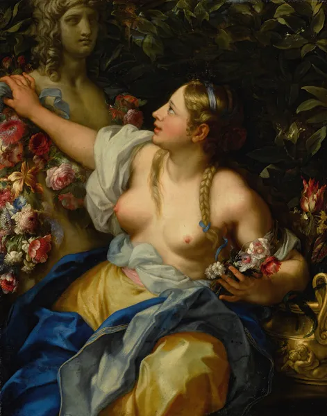 Portrait Of A Young Woman As Flora av Carlo Maratti