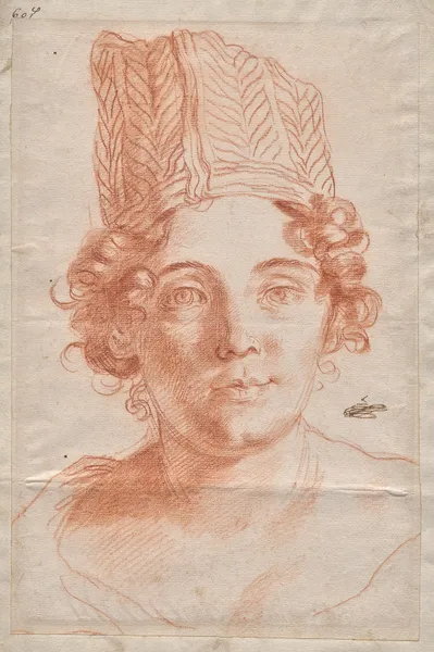 Portrait of Francesca Gommi, Wife of Carlo Maratti av Carlo Maratti