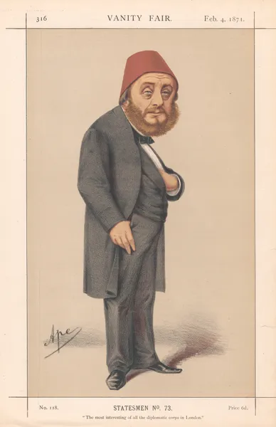 Ambassadors of England; The most interesting of all the Diplomatic Corps in London, Mr. Musurus, 4 February 1871 av Carlo Pellegrini