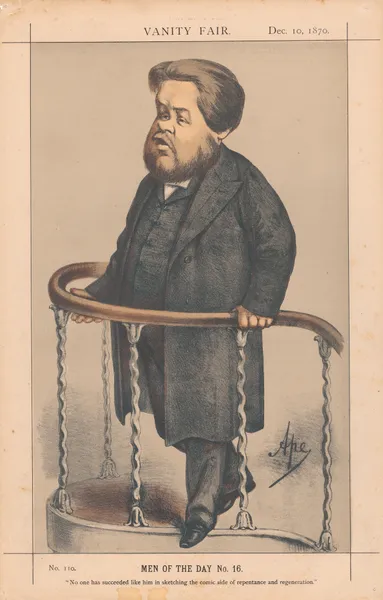 Clergy. ‘No one has suceeded like him in sketching the comic side of repentance and regeneration’. Charles Spurgeon. 10 December 1870 av Carlo Pellegrini