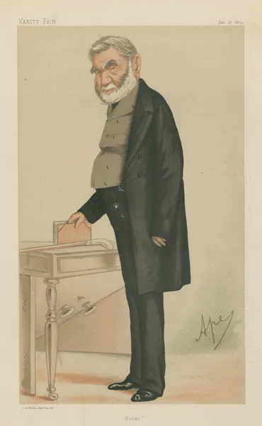 Literary; ‘Books’, Sir Anthony Panizzi, January 17, 1874 av Carlo Pellegrini