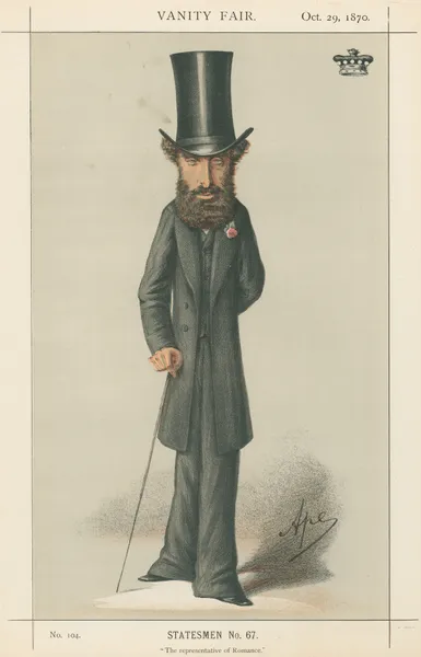 Literary; ‘The Representative of Romance’, Lytton, October 28, 1870 av Carlo Pellegrini