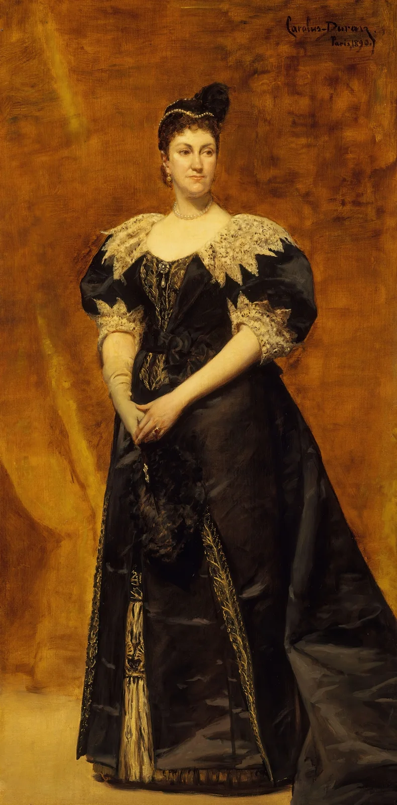 Mrs. William Astor (Caroline Webster Schermerhorn, 1831–1908) av Carolus-Duran