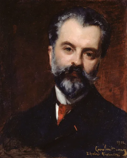 Portrait d’Arsène Alexandre (1859-1935), historien de l’art et critique av Carolus-Duran