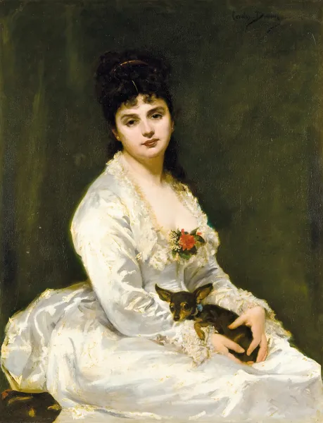 Portrait Of Mrs Henri Fouquier av Carolus-Duran