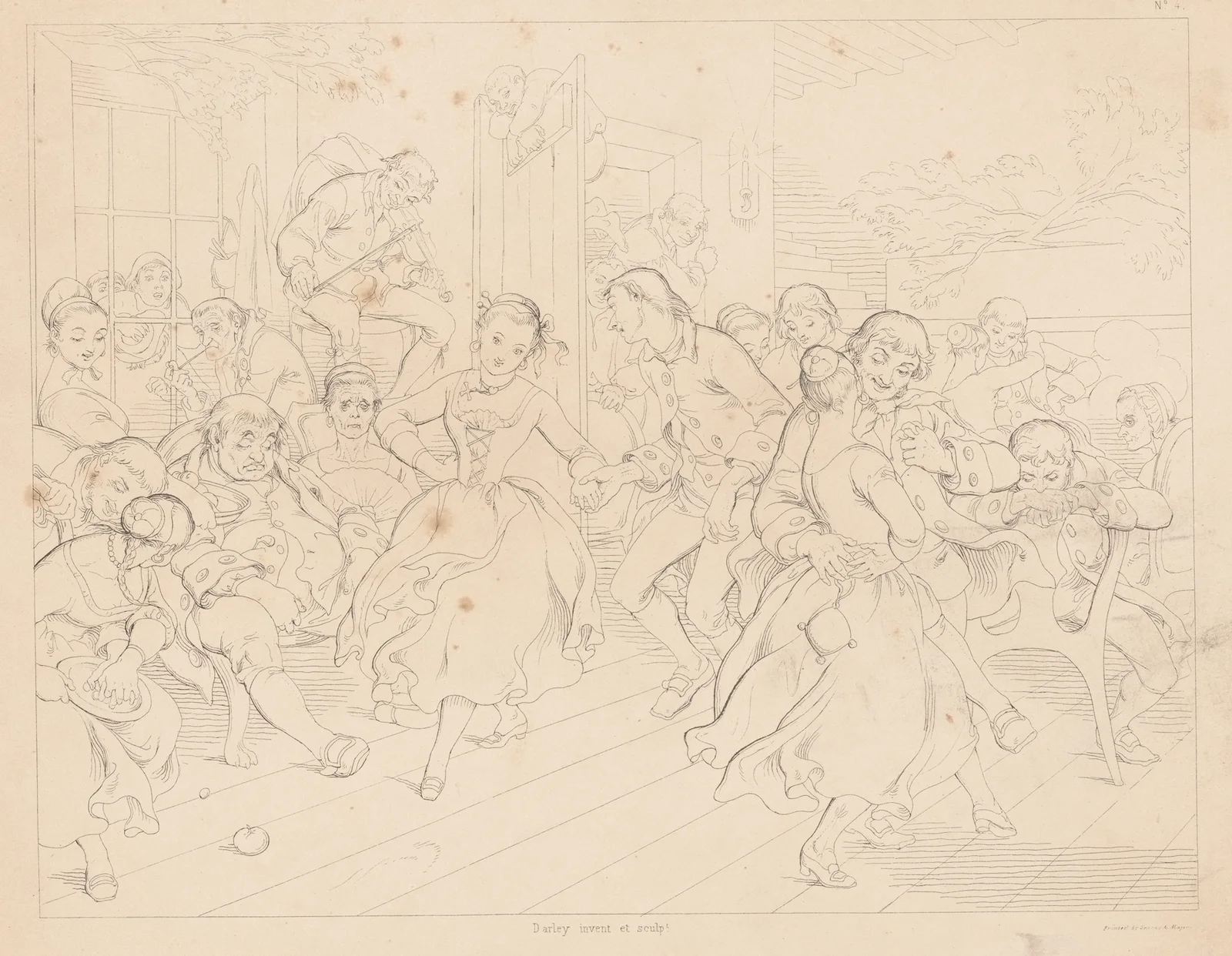 Scene at a dance av Felix Octavius Carr Darley
