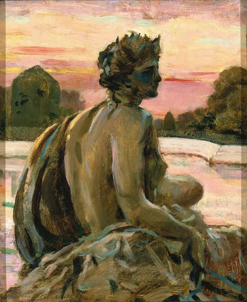 One of the Figures at the Parterre d’Eau av James Carroll Beckwith