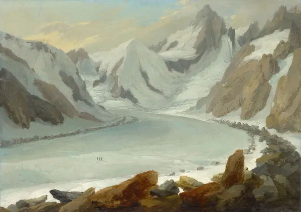 Finsteraargletscher mit Blick auf das Finsteraarhorn av Caspar Wolf