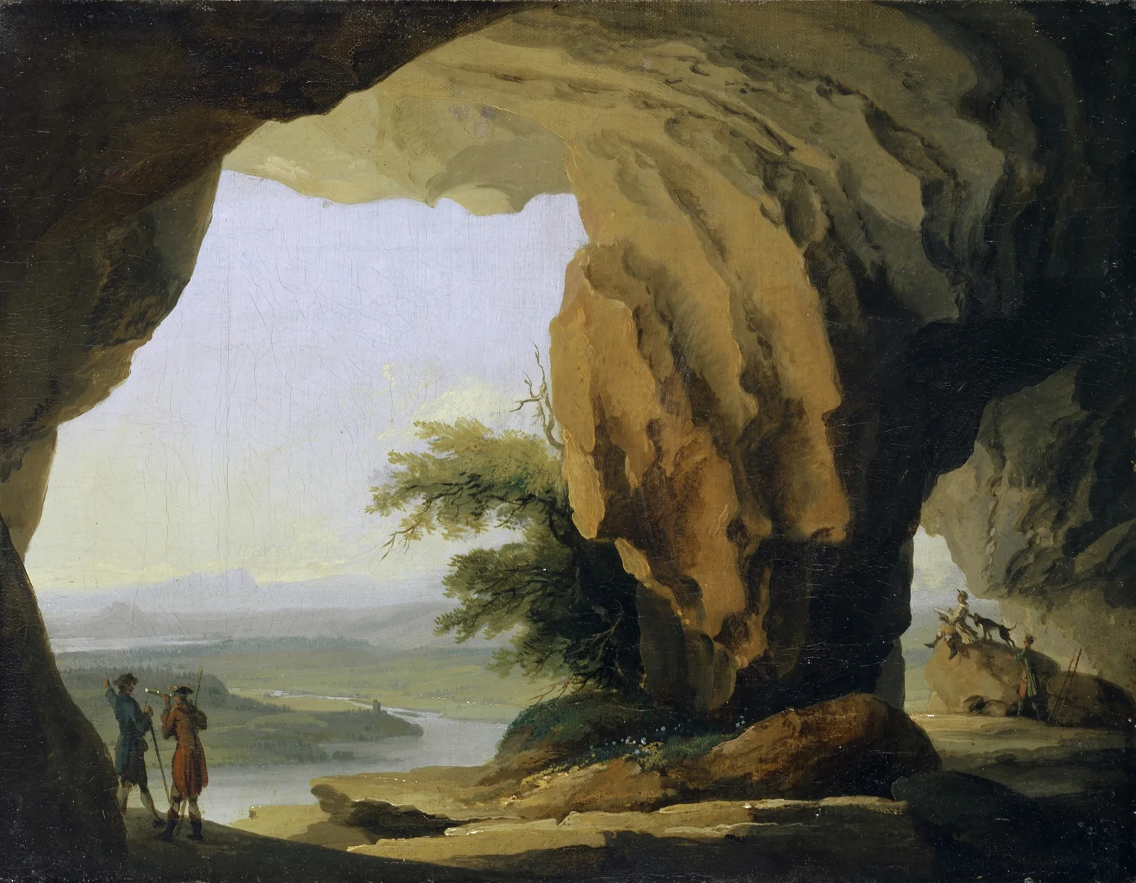 Landscape with Beatus Cave av Caspar Wolf