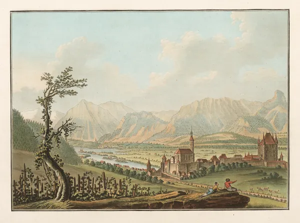 Ville de Thun du Côté de l’Occident av Caspar Wolf