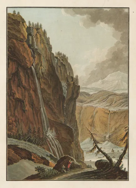 Vue du Schild-Wald-Bach Prise en hiver av Caspar Wolf