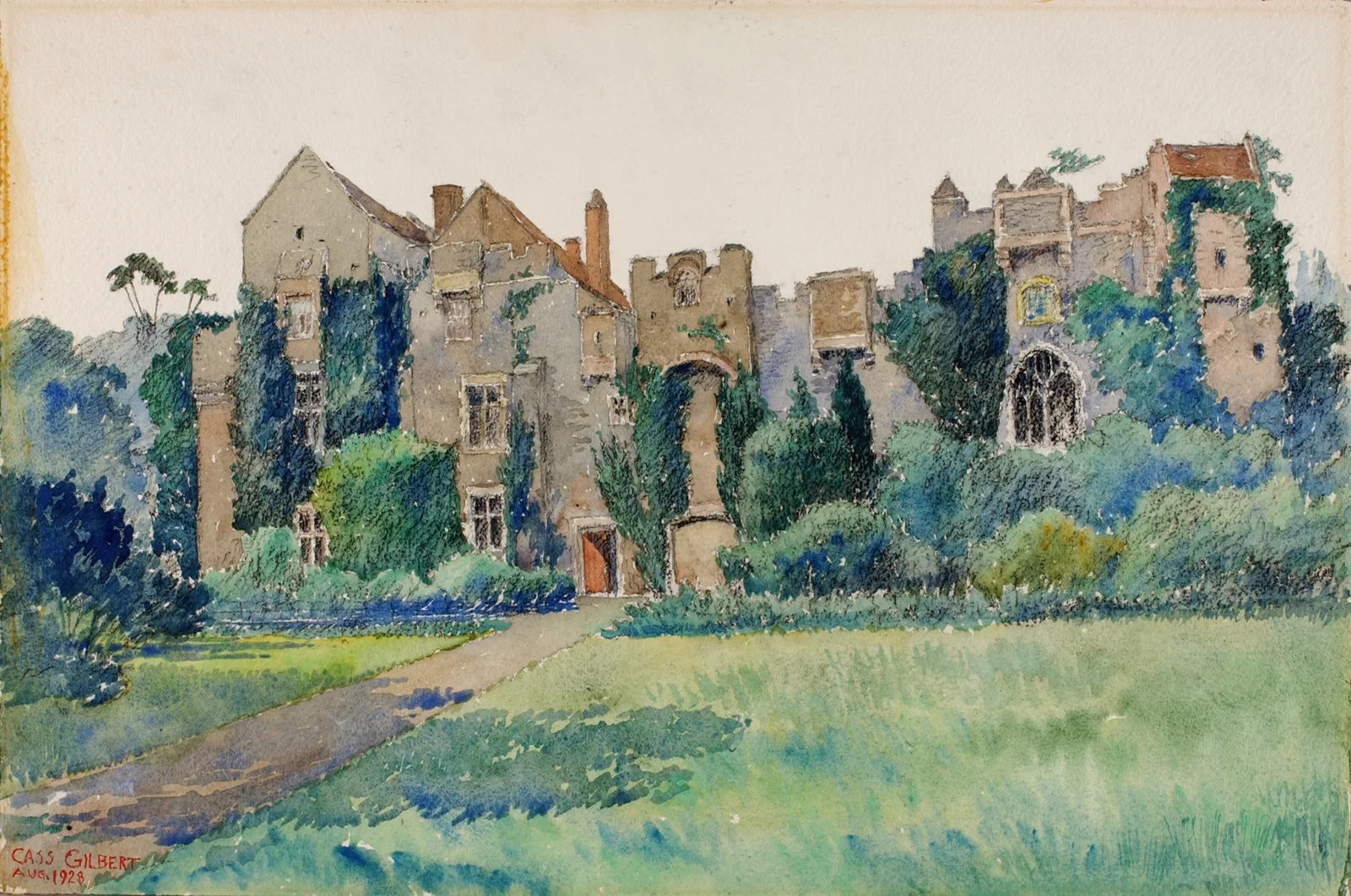 Compton Castle, Devonshire, England av Cass Gilbert