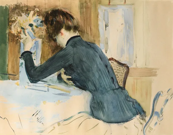Profile Portrait Of A Young Lady av Paul César Helleu