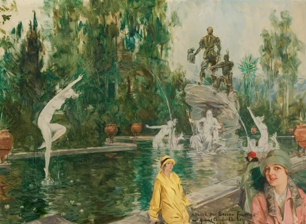 Sketch for Balboa Fountain av Howard Chandler Christy