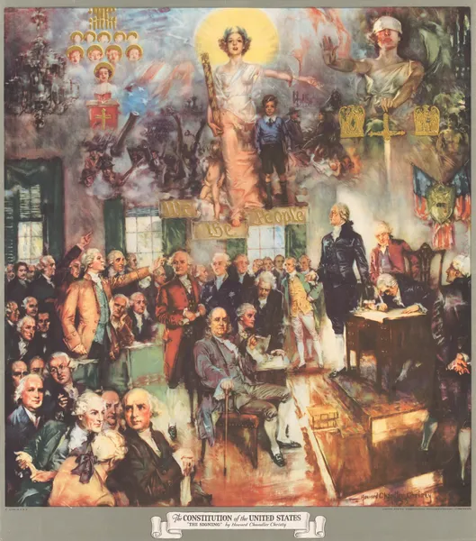 The Constitution of the United States “The Signing” av Howard Chandler Christy