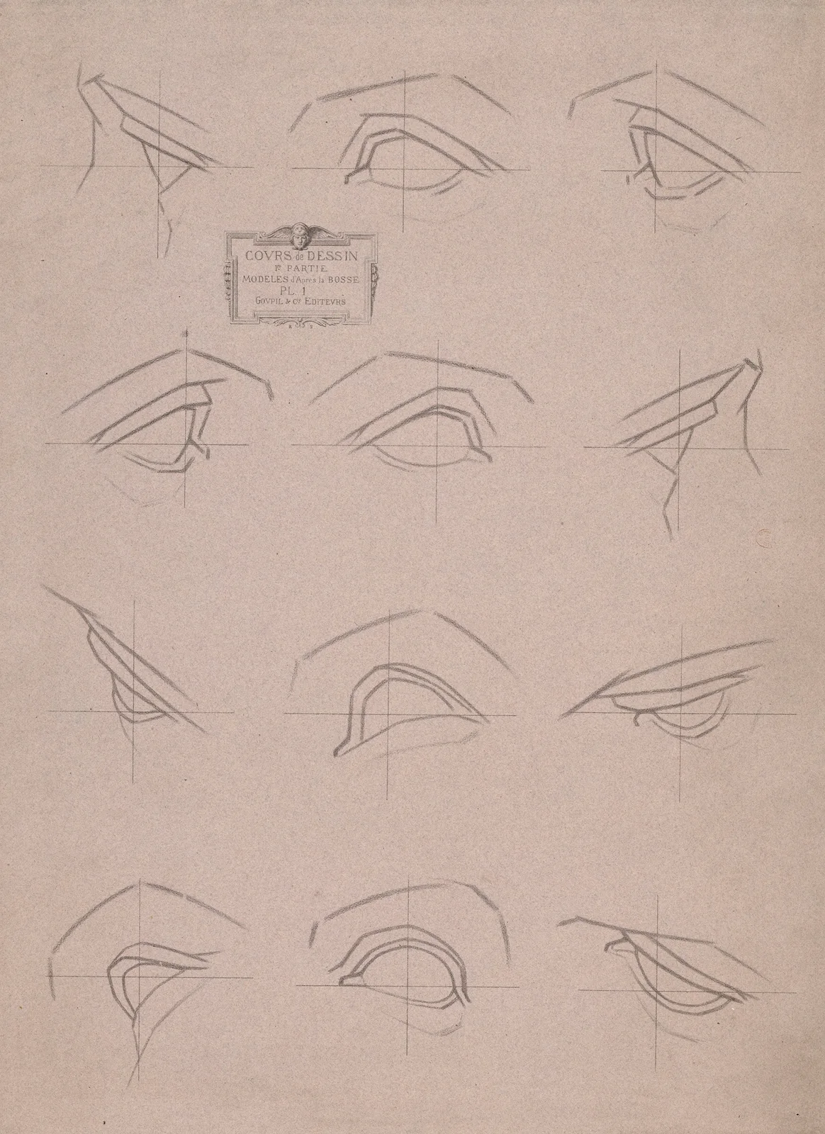 Cours de dessin Pl.01 av Charles Bargue