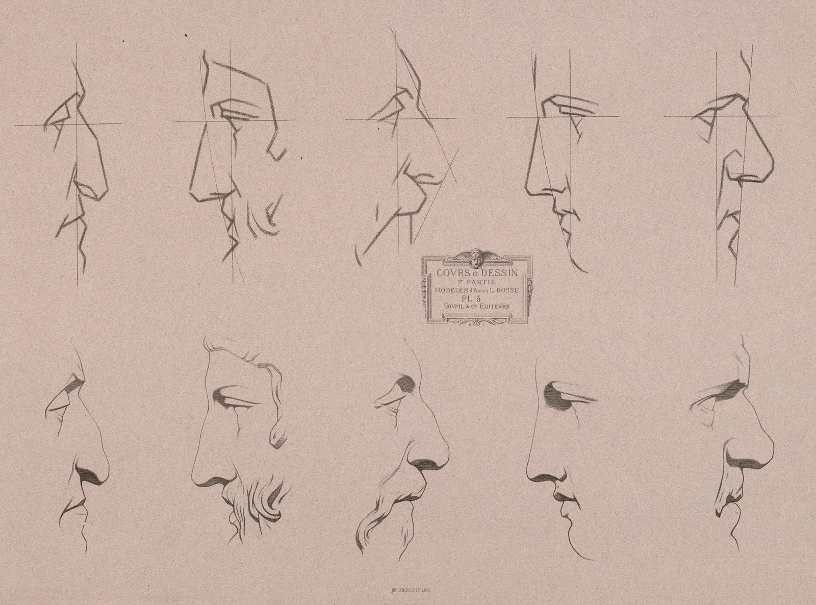 Cours de dessin Pl.03 av Charles Bargue