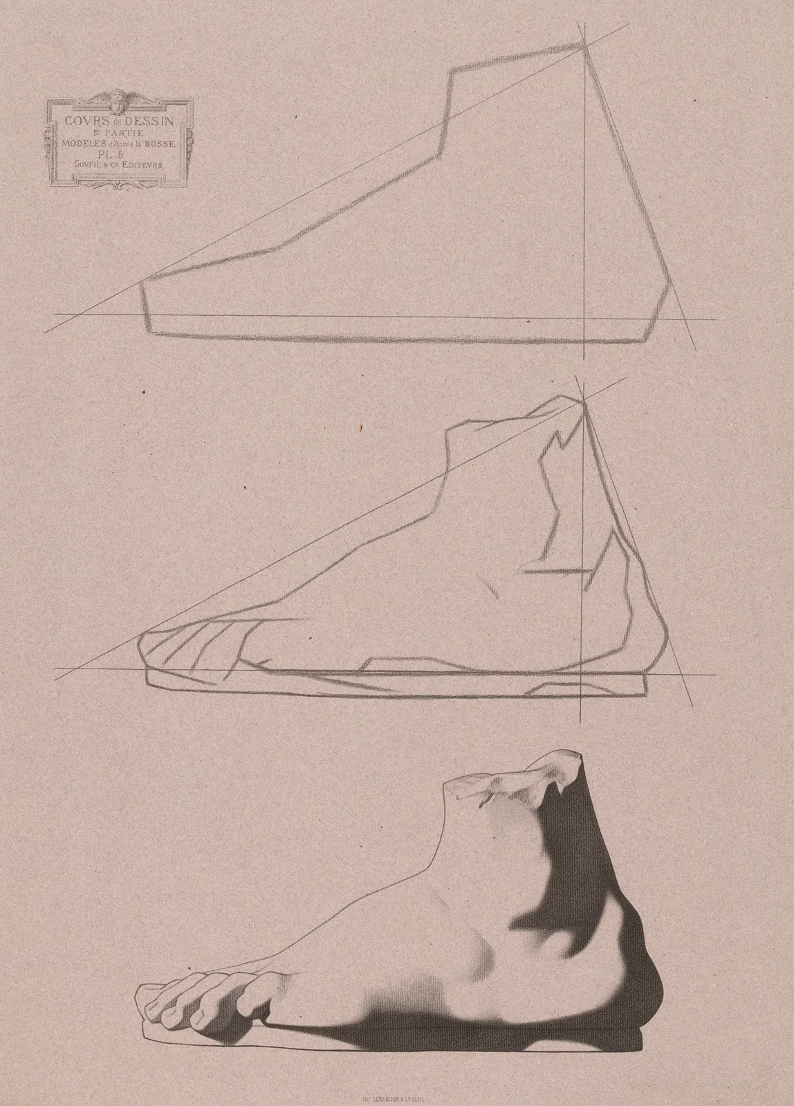 Cours de dessin Pl.05 av Charles Bargue