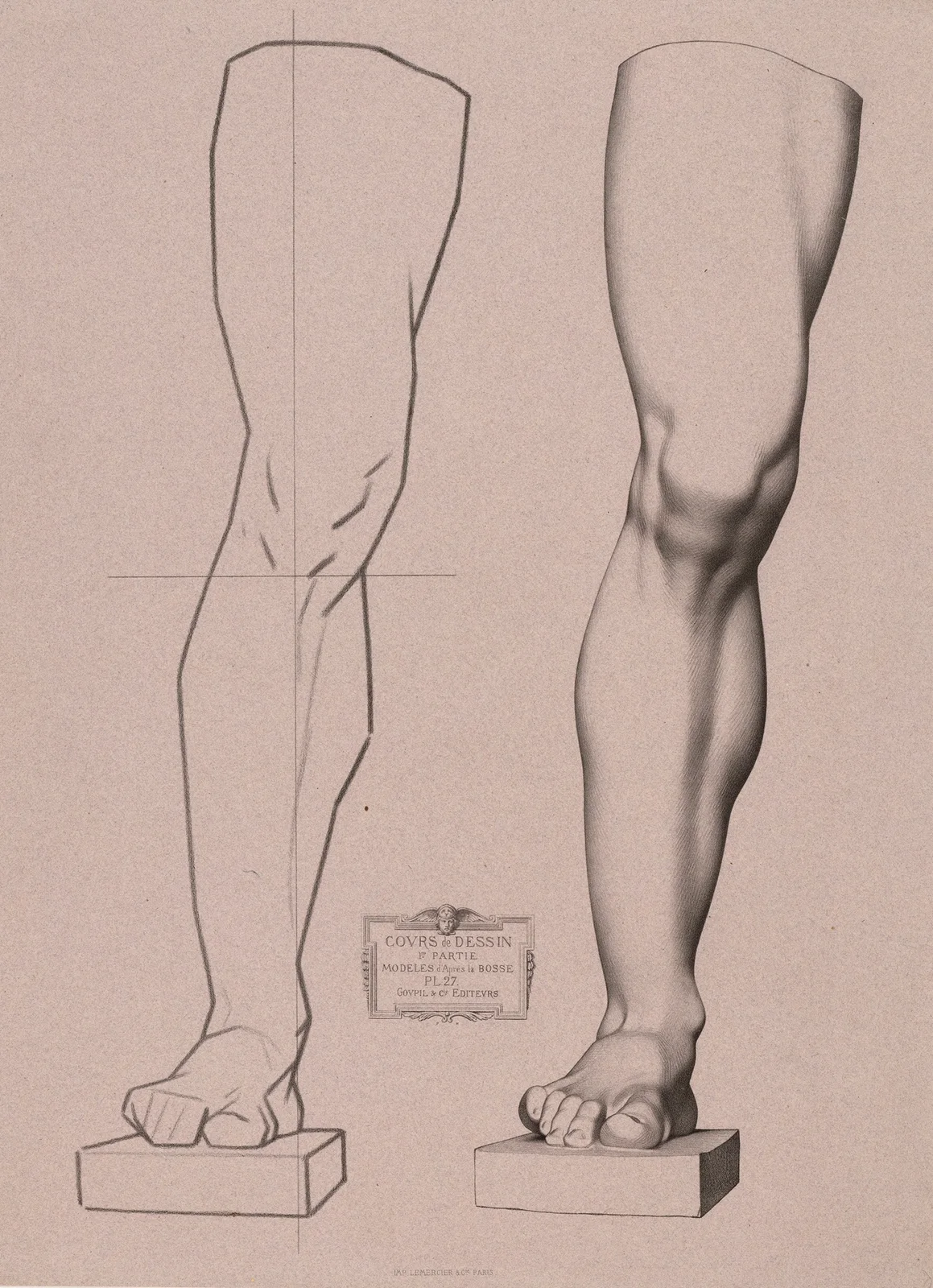 Cours de dessin Pl.30 av Charles Bargue