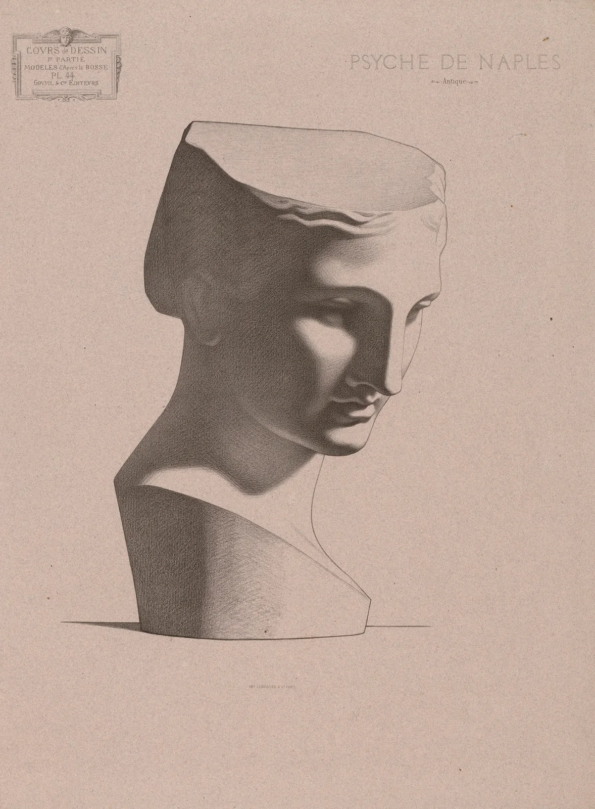 Cours de dessin Pl.44 av Charles Bargue