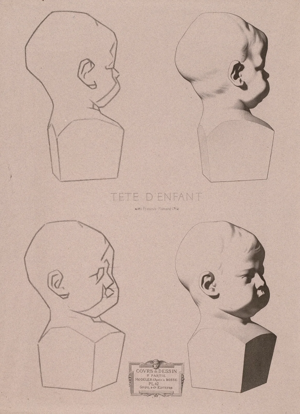 Cours de dessin Pl.45 av Charles Bargue